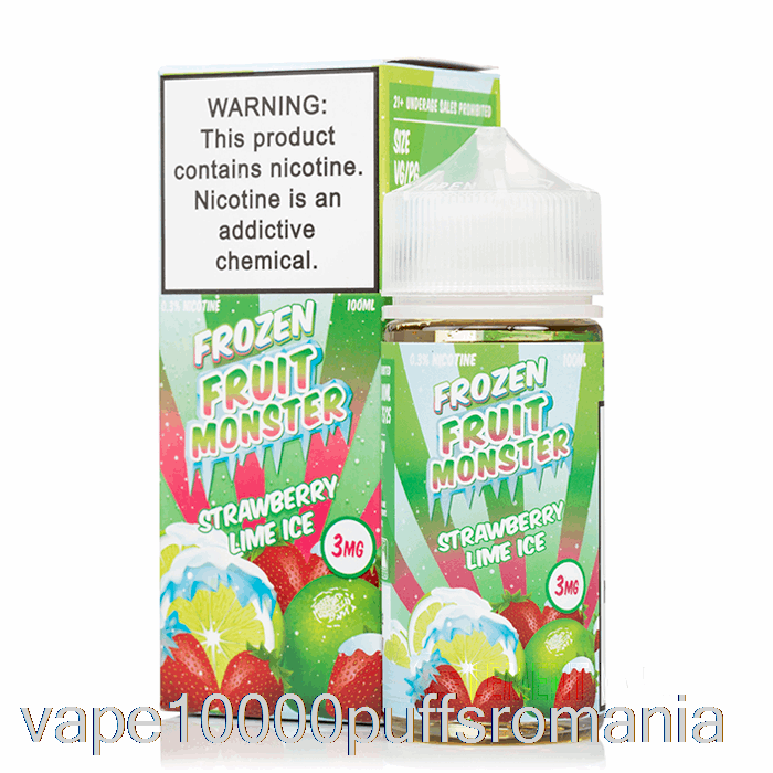 Vape Romania Ice Capsuni Lime - Fructe Congelate Monster - 100ml 6mg